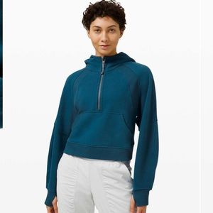 •SOLD• Lululemon Scuba Oversized 1/2 Zip Hoodie Blue Borealis M/ L